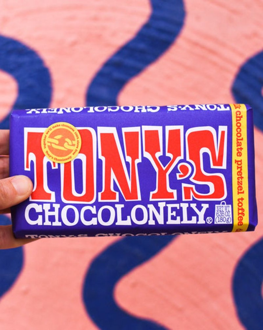 Food Tony's Chocolonely | Tony'S Chocolonely - Dark Milk Pretzel Toffee 42%