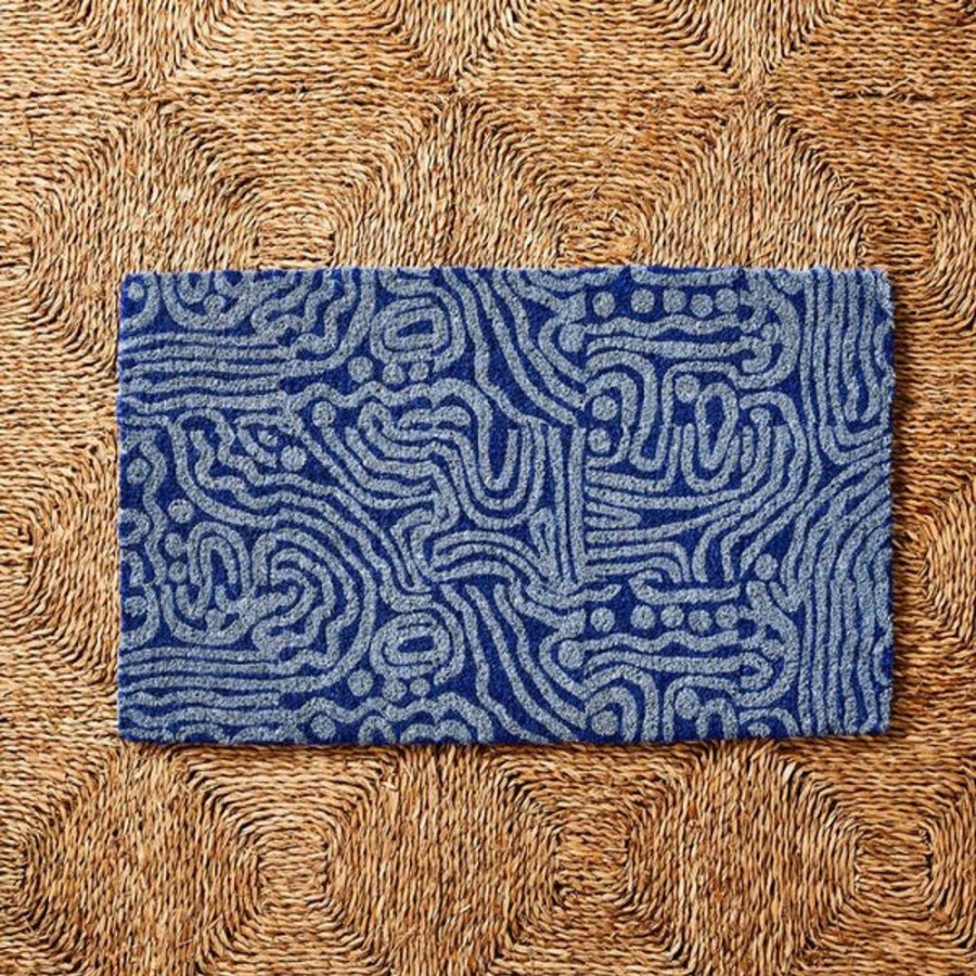 Home Decor Bonnie and Neil | Bonnie And Neil - Swell Blue Door Mat - In Store Pick-Up Only