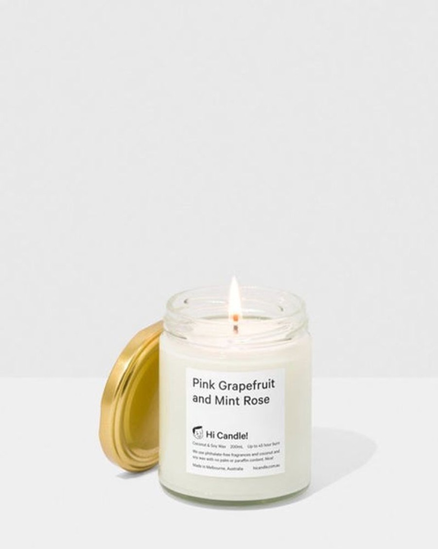 Scent & Care Hi Candle! | Hi Candle - Grapefruit And Mint Rose