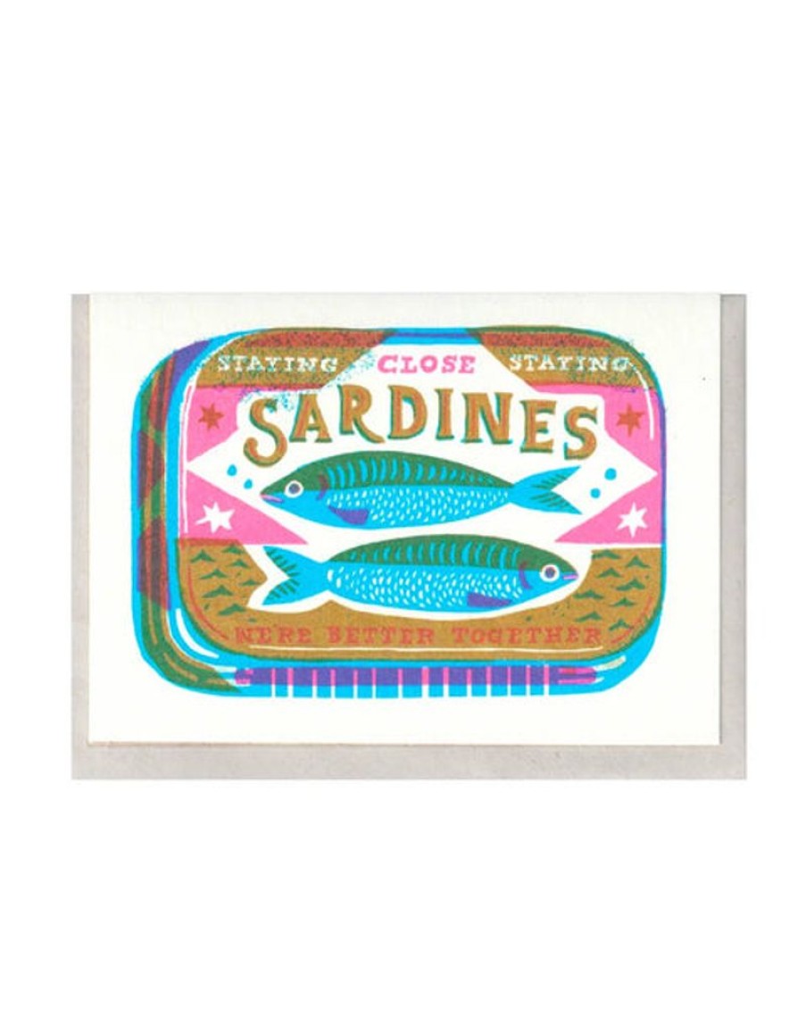 Cards The Printed Peanut | The Printed Peanut - Sardines A6 Card