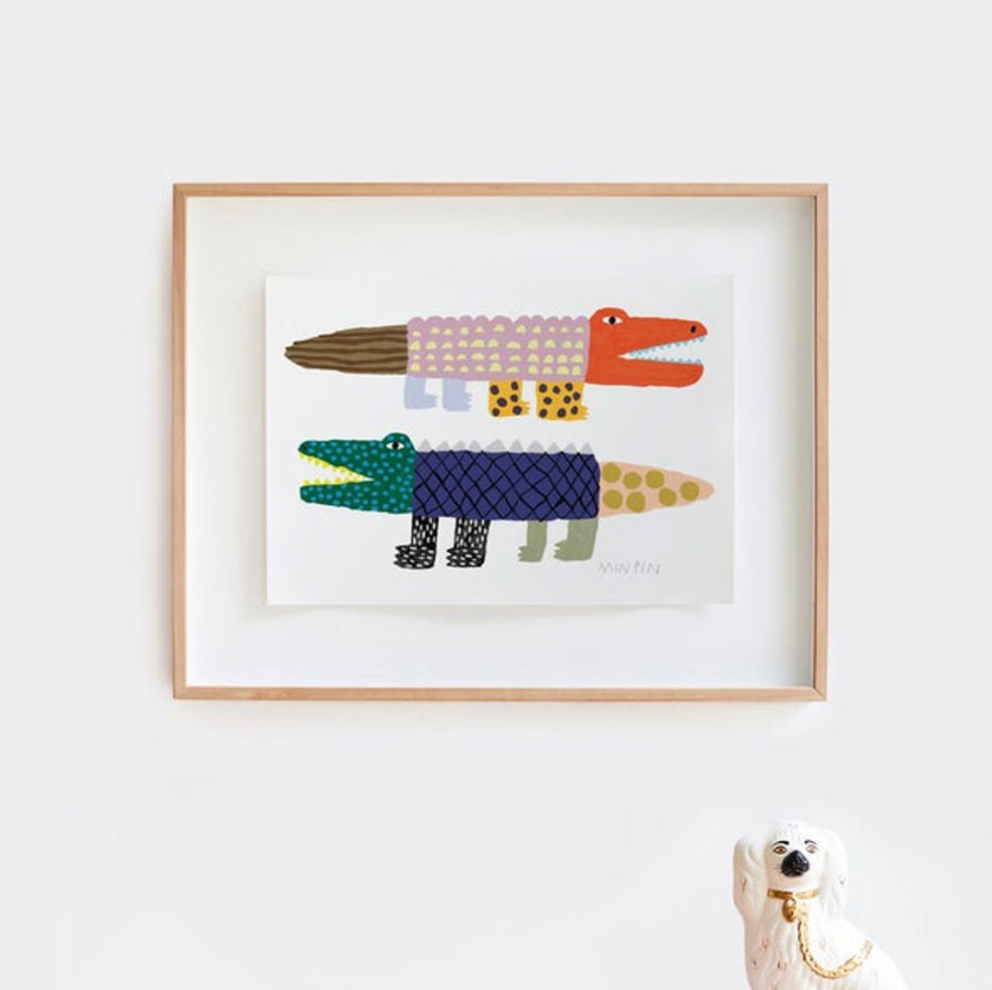 Kids & Babies Minpin | Minpin - Crocodile And Alligator Art Print