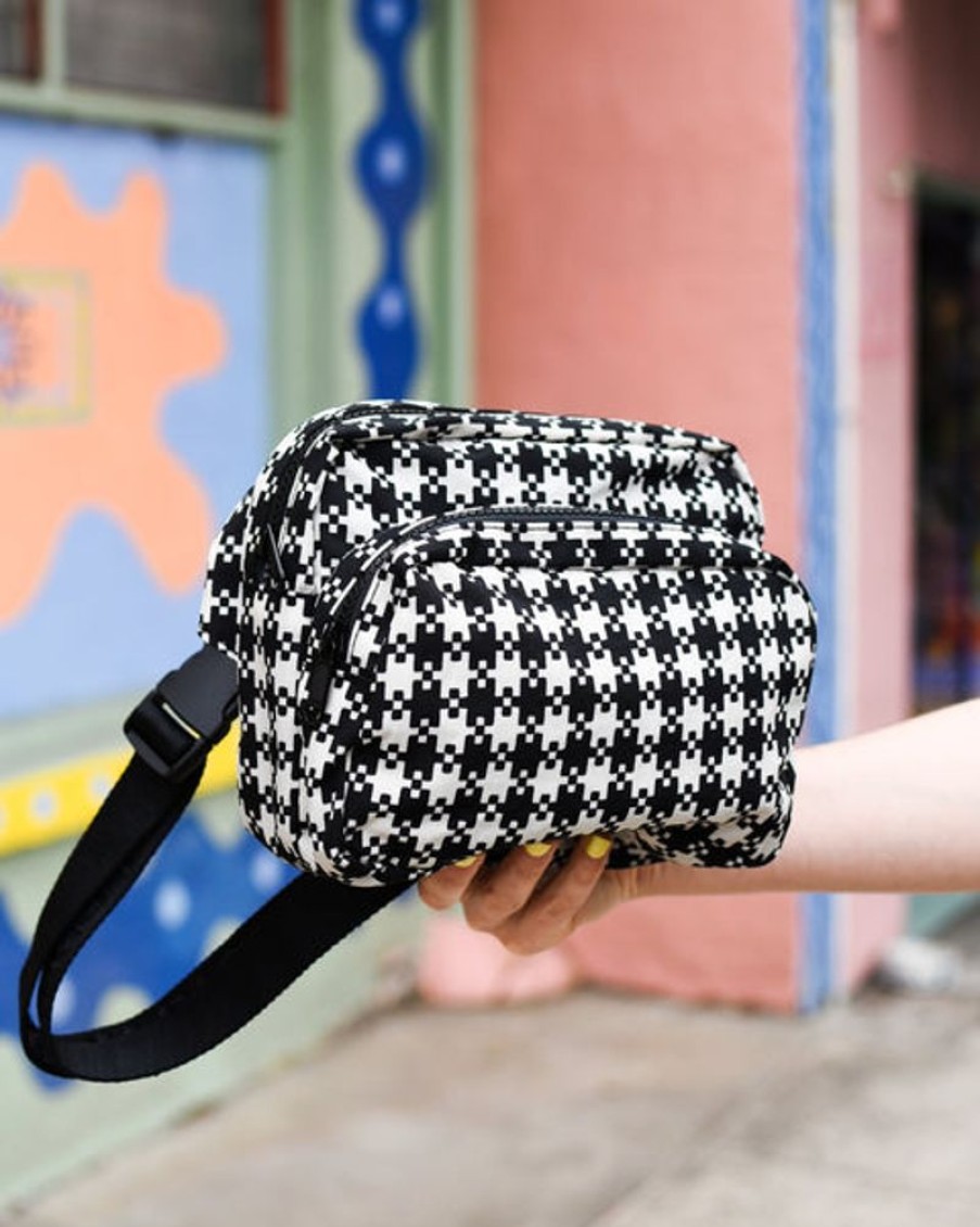 Accessories & Clothing Baggu | Baggu - Fanny Pack - Black & White Pixel Gingham