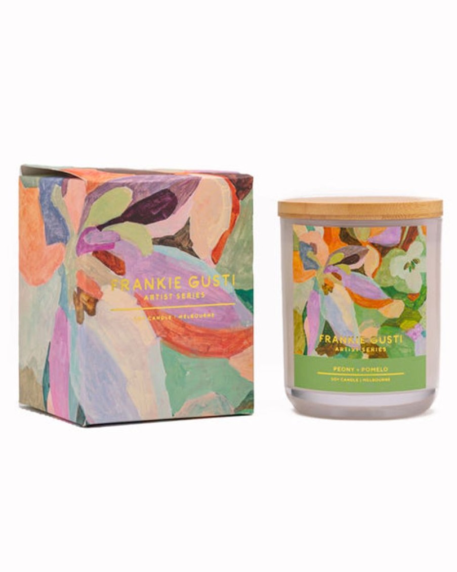 Home Decor Frankie Gusti | Frankie Gusti - Peony And Pomelo Candle - Jade Fisher