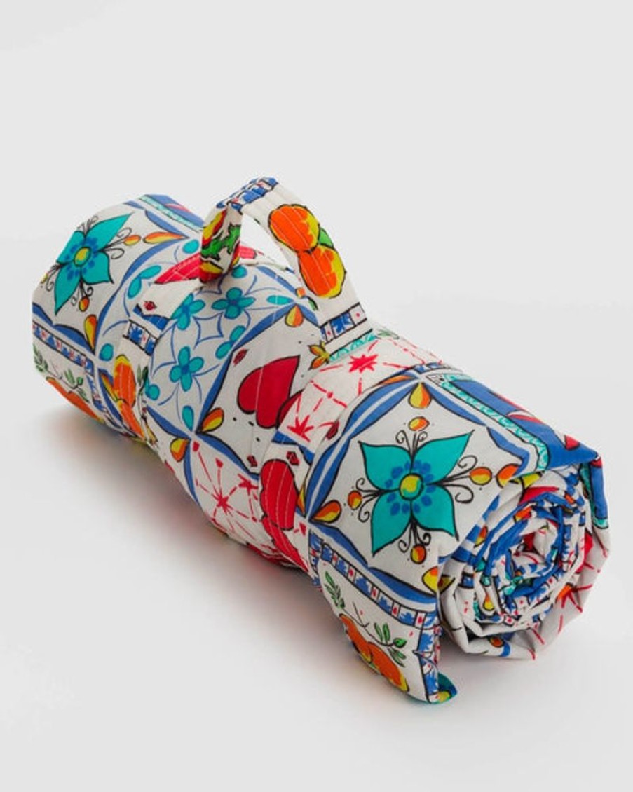 Tableware Baggu | Baggu - Puffy Picnic Blanket - Sunshine Tile