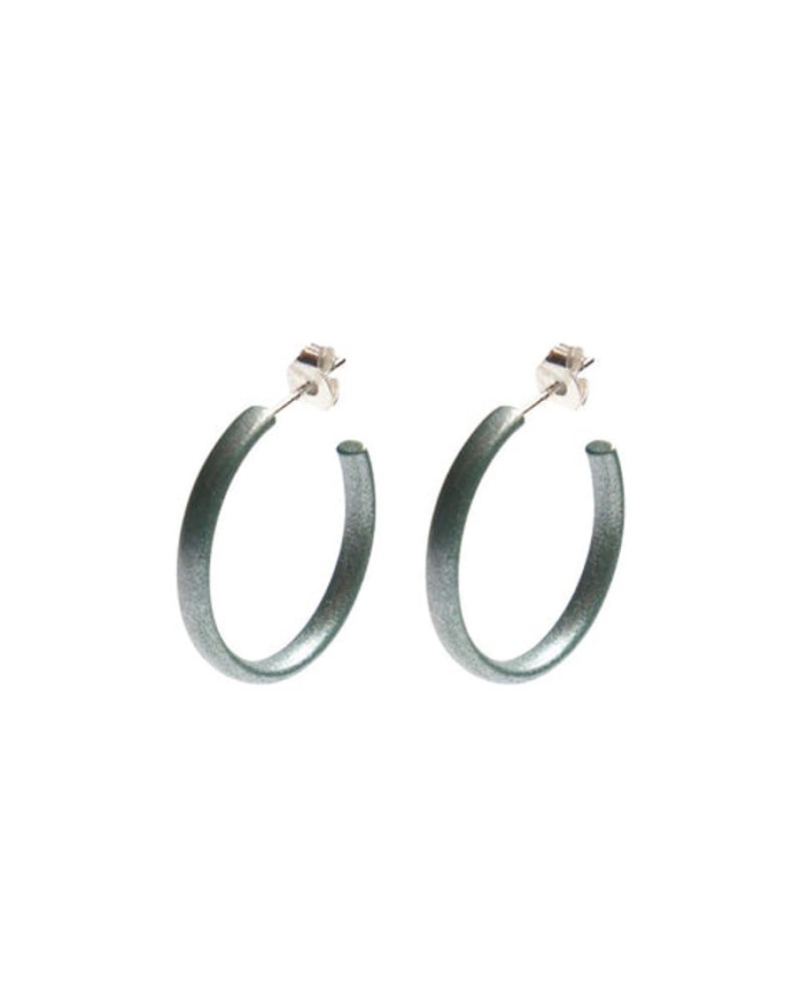 Jewellery Bianca Mavrick | Bianca Mavrick - Chromatic Hoop Earrings - Frozen Seawater