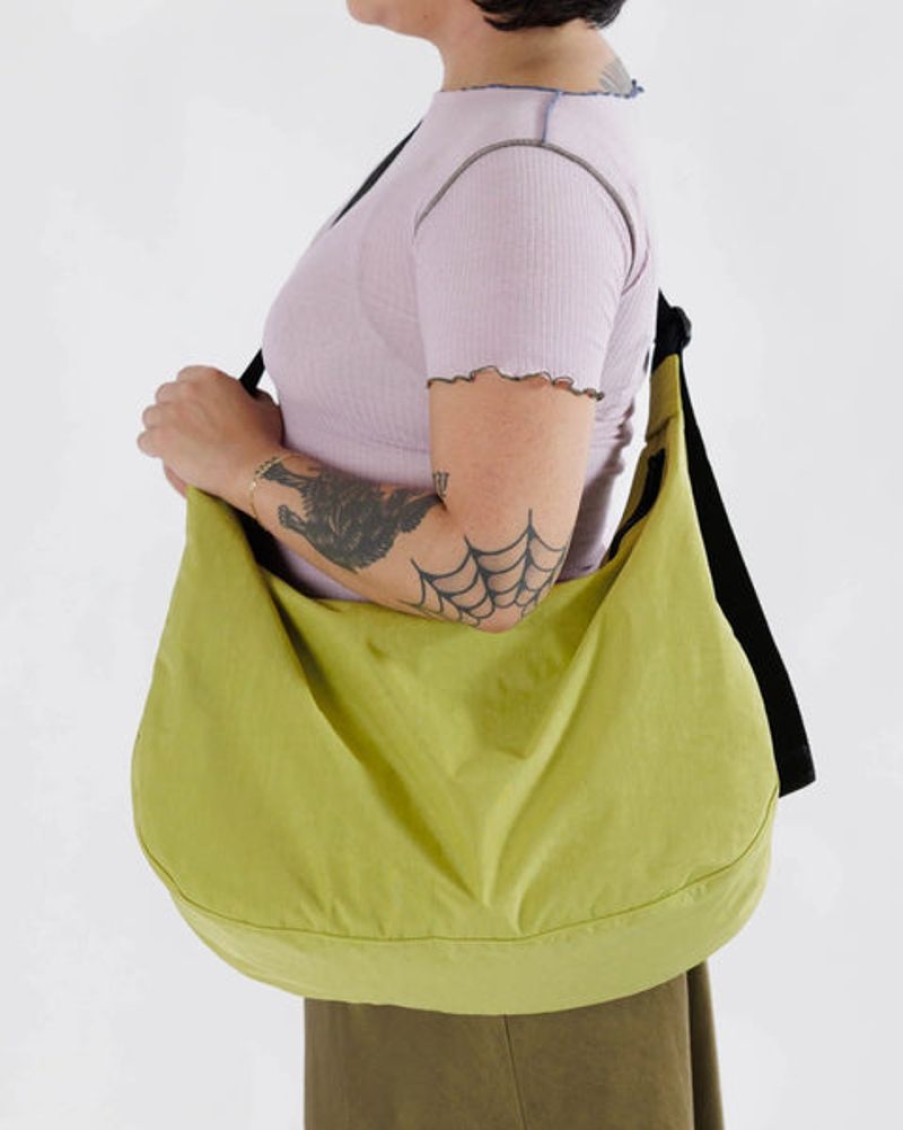 Accessories & Clothing Baggu | Baggu - Large Nylon Crescent Bag - Lemongrass