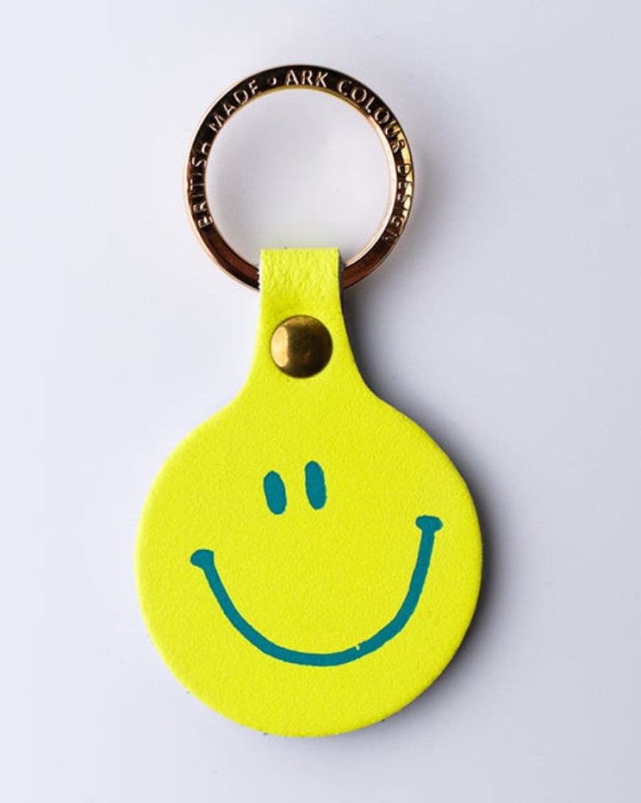 Accessories & Clothing Ark | Ark - Feeling Lush Smiley Face Fob- Neon Yellow