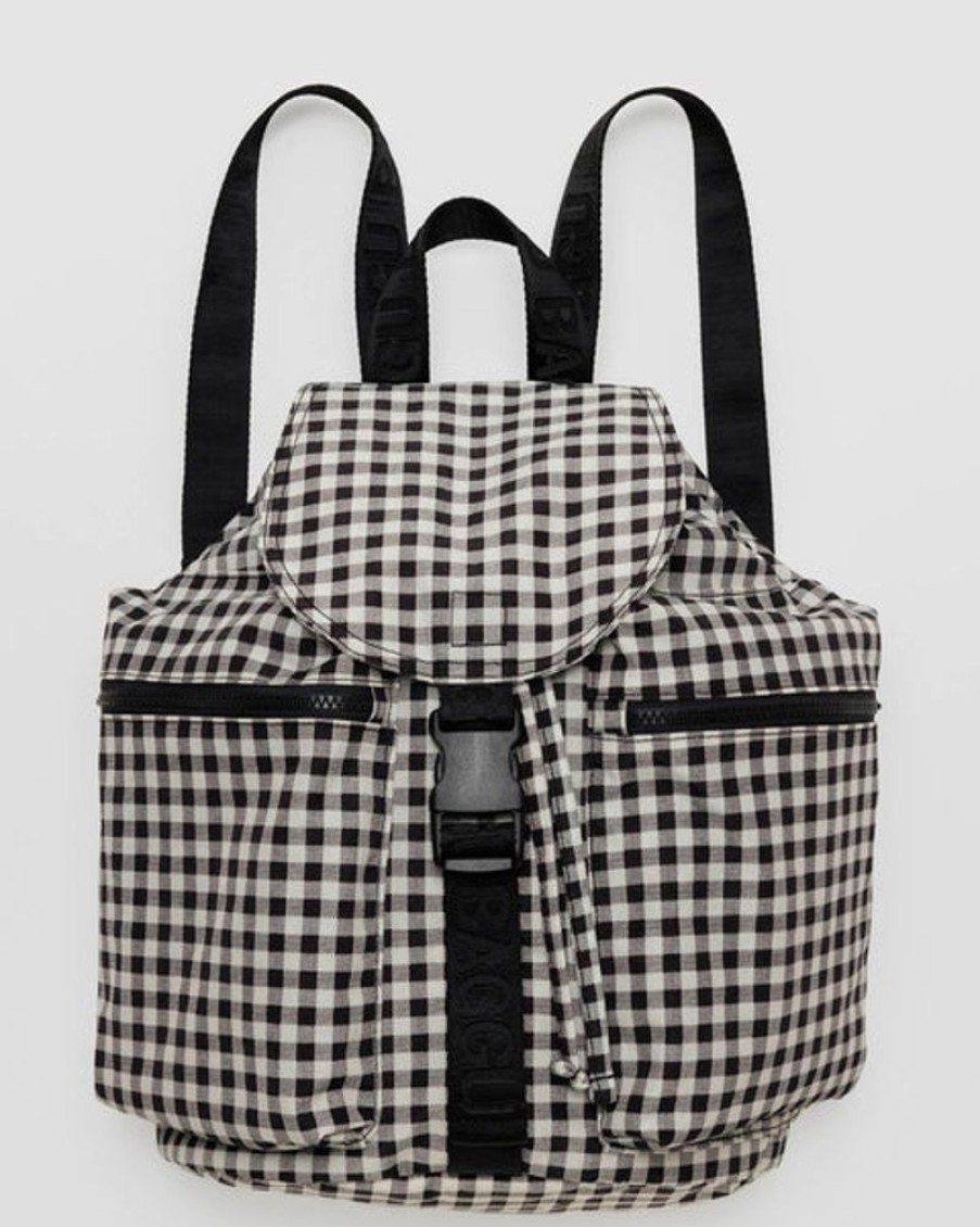 Accessories & Clothing Baggu | Baggu - Sport Backpack -Black & White Gingham