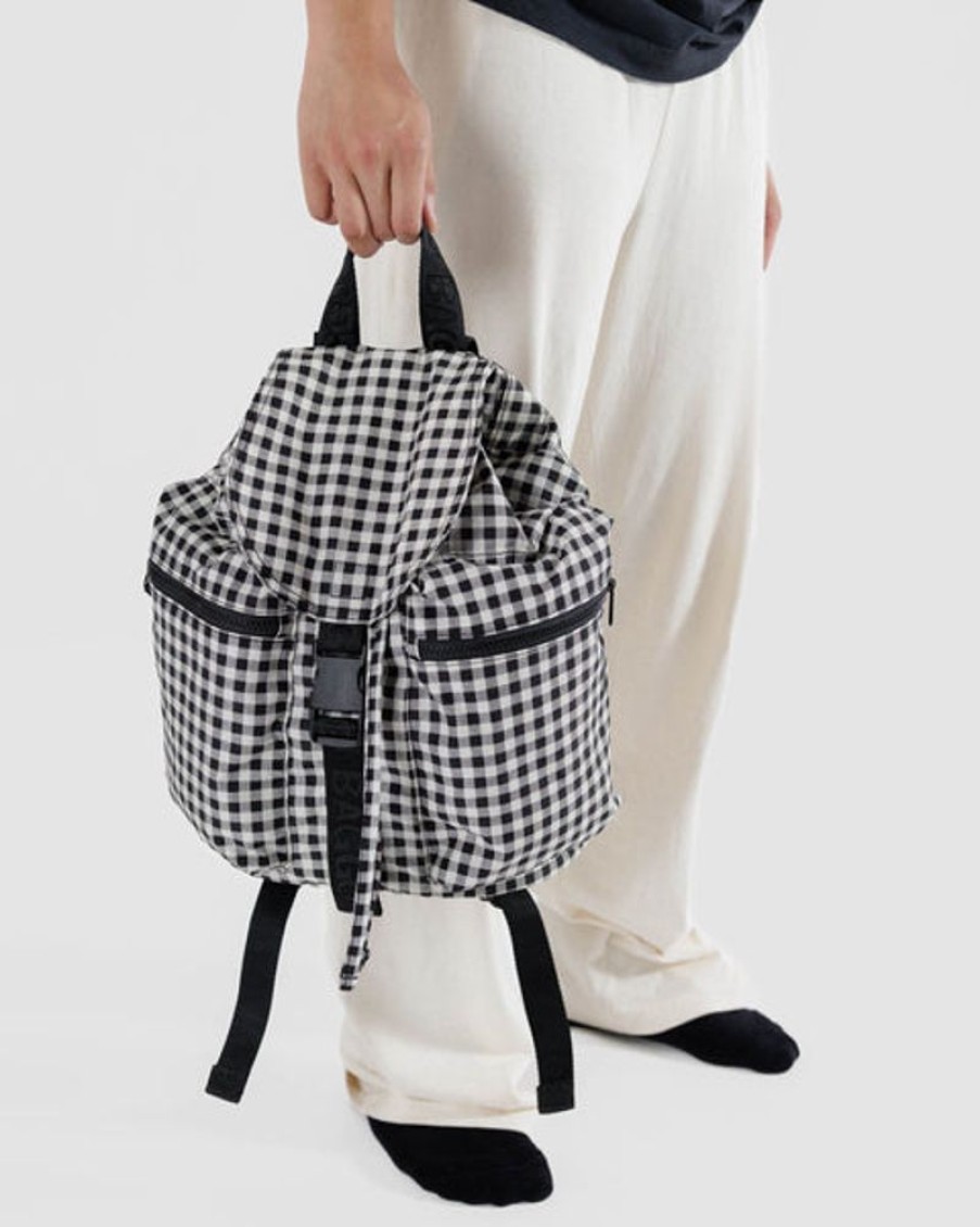 Accessories & Clothing Baggu | Baggu - Sport Backpack -Black & White Gingham