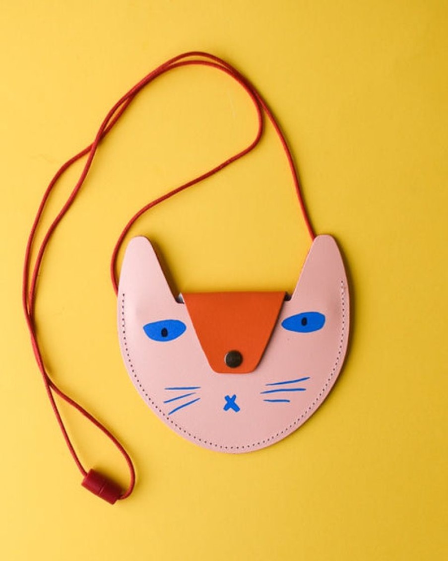 Kids & Babies Ark | Ark - Cat Pocket Purse - Peach And Orange