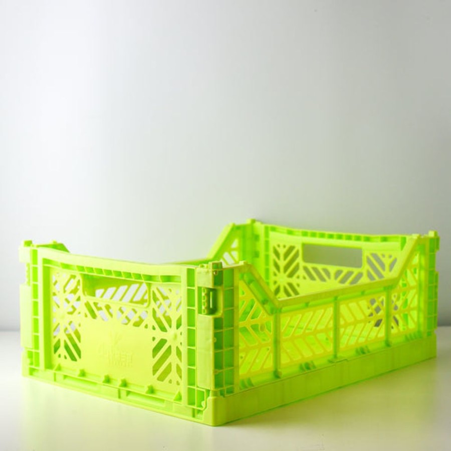 Kids & Babies NOAM | Ay-Kasa Foldable Crates - Midi - Lime Green