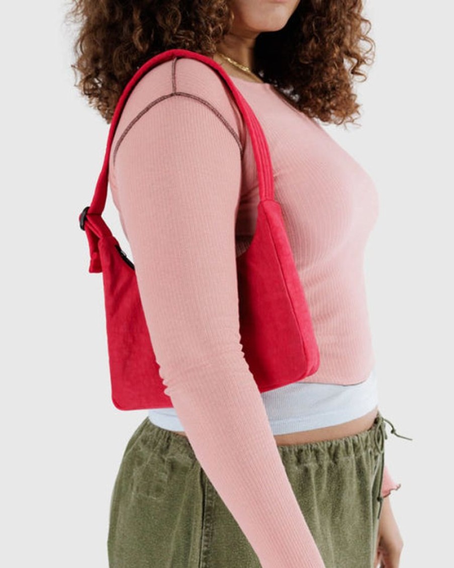 Accessories & Clothing Baggu | Baggu - Mini Nylon Shoulder Bag - Candy Apple