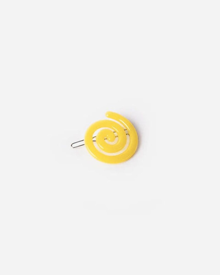 Accessories & Clothing Chunks | Chunks - Swirl Barrette Clip In Yellow