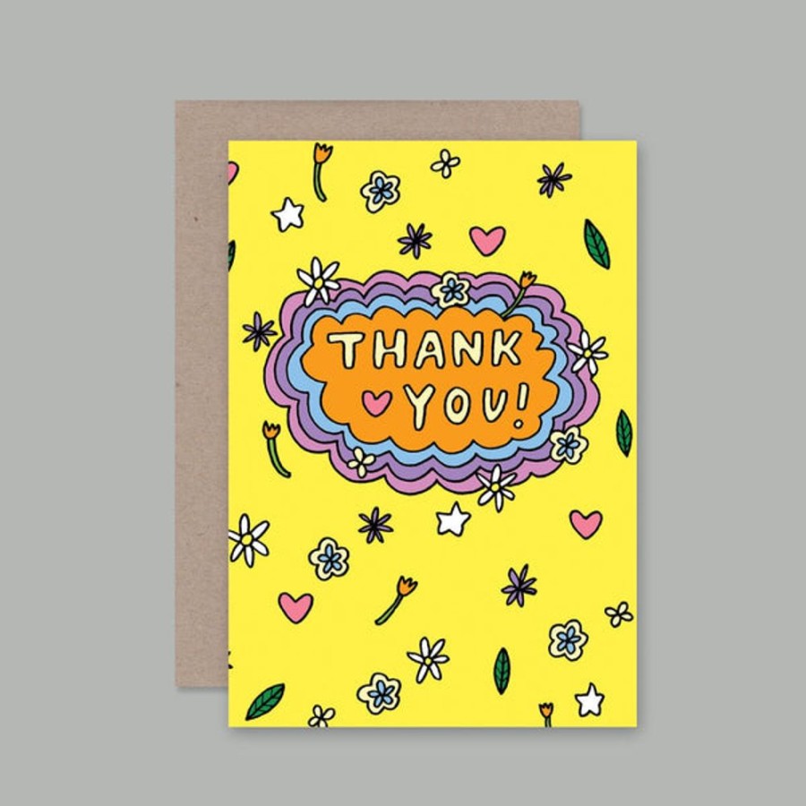 Cards AHD | Ahd Greetings Cards - Thank You Yellow