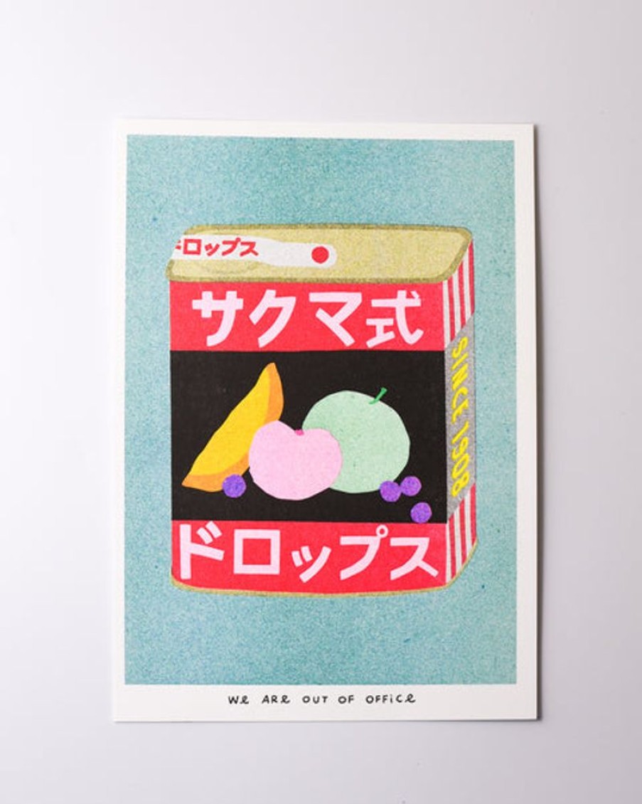 Home Decor we are out of office | We Are Out Of Office - Riso Print - A Tin Can Of Sakuma Drops