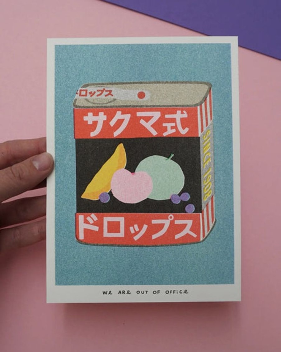 Home Decor we are out of office | We Are Out Of Office - Riso Print - A Tin Can Of Sakuma Drops