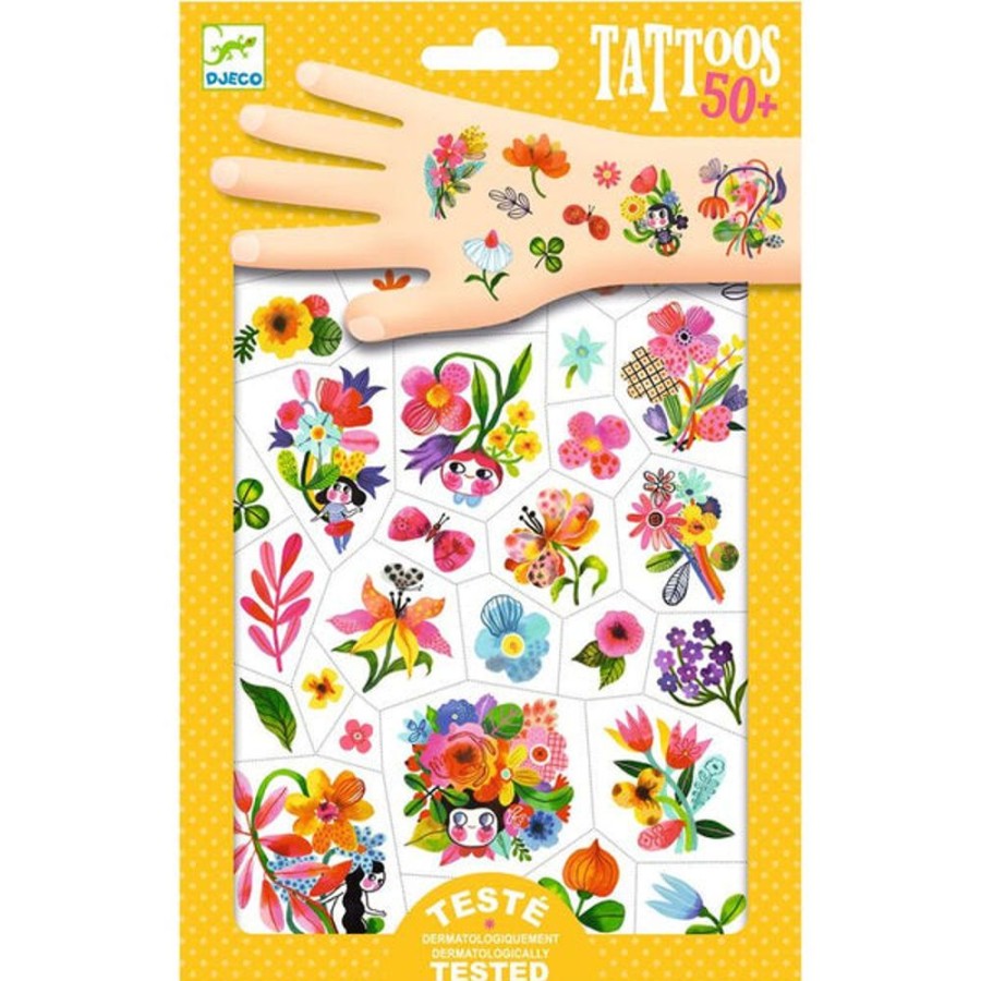 Kids & Babies Djeco | Djeco - Aqua Flor Temporary Tattoos