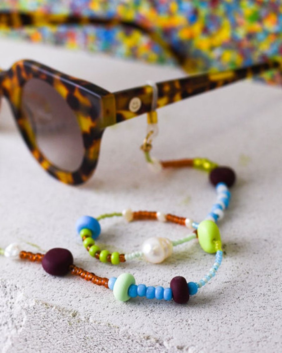 Accessories & Clothing Emily Green | Emily Green - Aqua, Lime And Grape Eyewear Chain