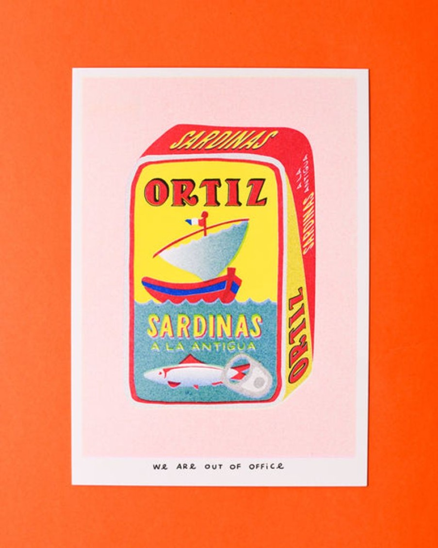 Home Decor we are out of office | We Are Out Of Office - Riso Print - A Can Full Of Sardinas