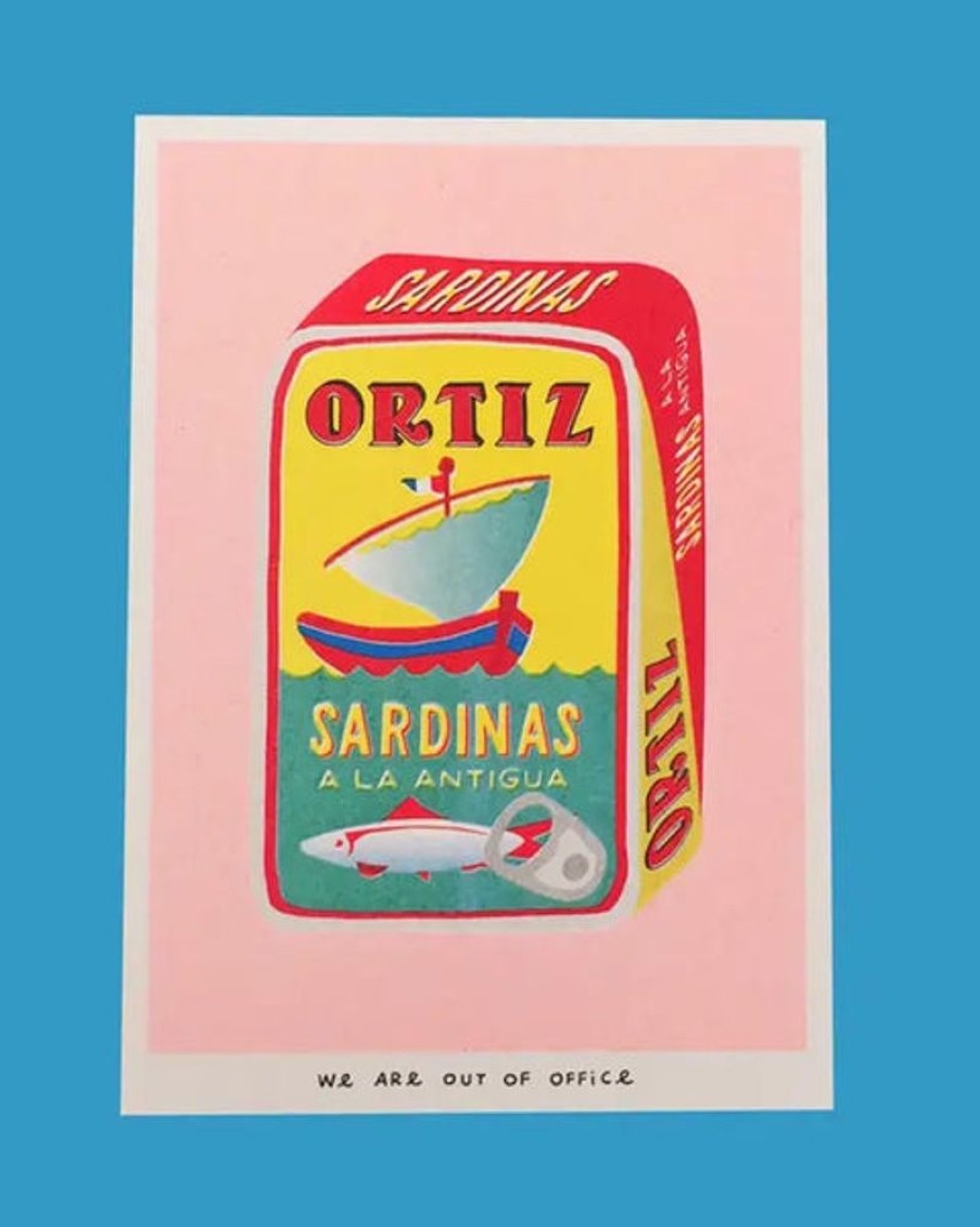 Home Decor we are out of office | We Are Out Of Office - Riso Print - A Can Full Of Sardinas