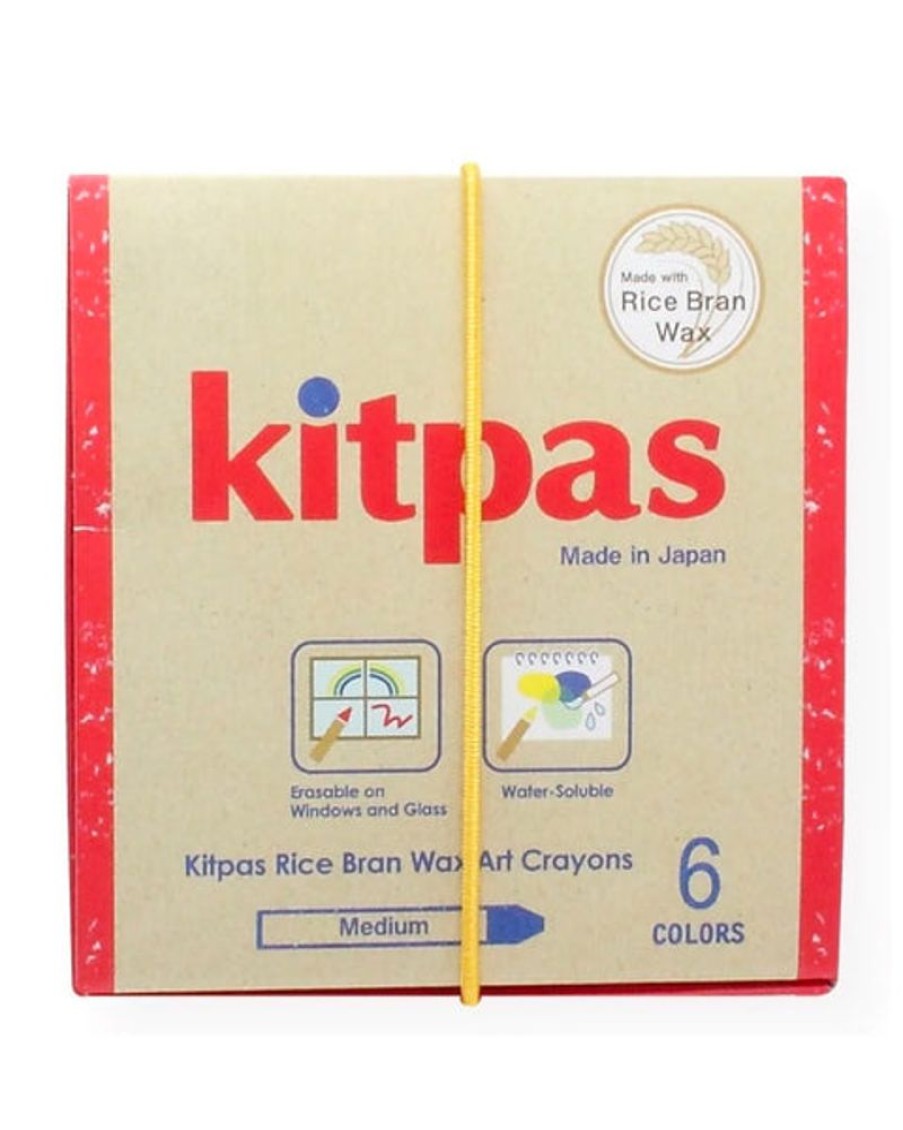 Kids & Babies Kitpas | Kitpas Medium Stick Rice Wax Crayons - 6 Colours