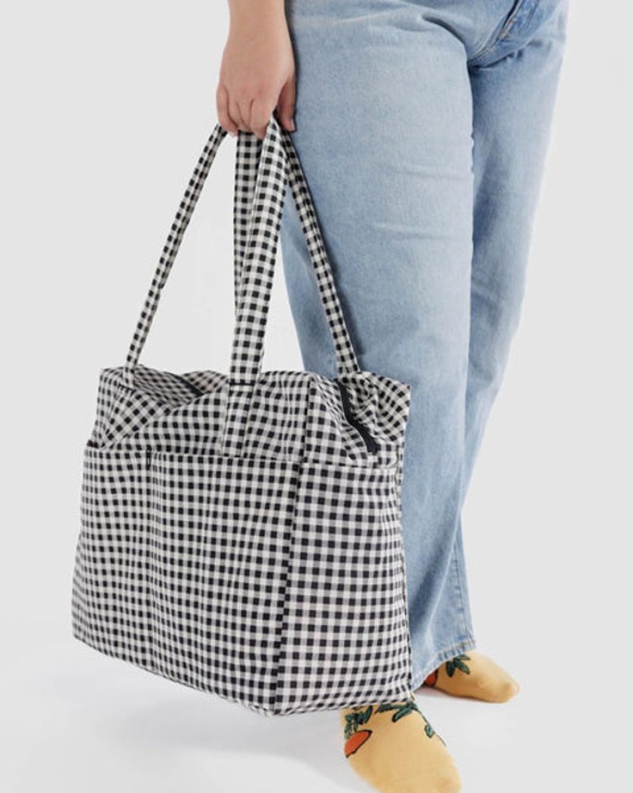 Accessories & Clothing Baggu | Baggu - Carry On Cloud Bag - Black & White Gingham