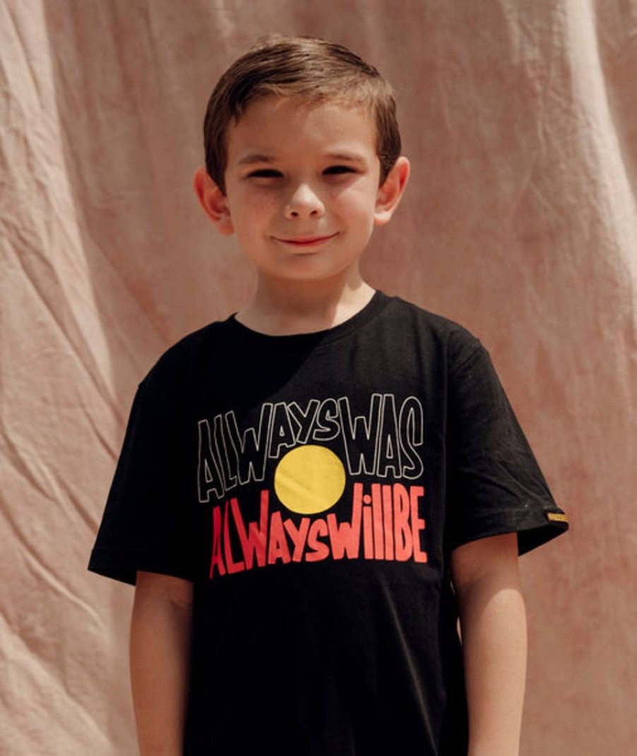 Kids & Babies Clothing the Gaps | Clothing The Gaps - Kids 'Always Was, Always Will Be' Black Tee