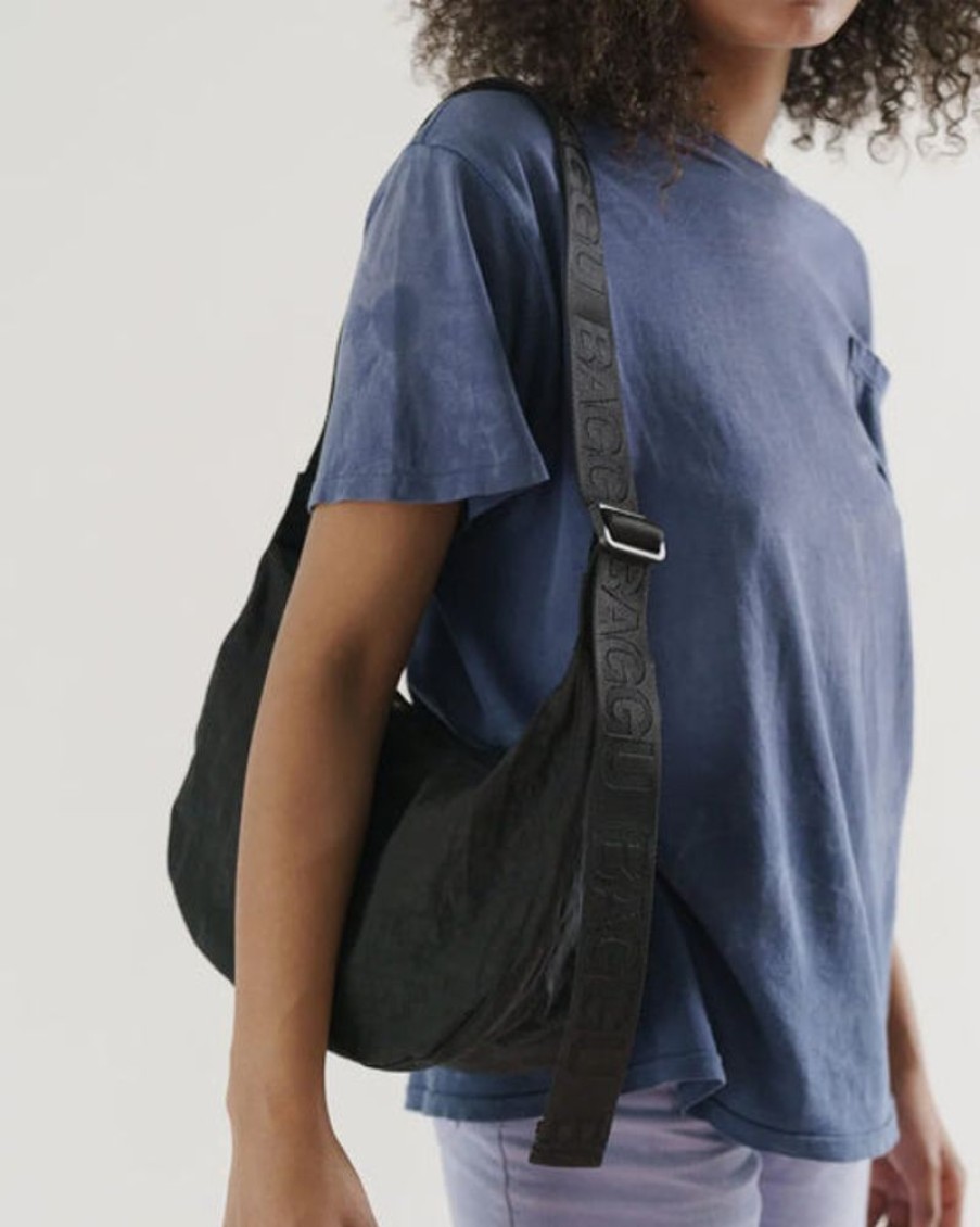 Accessories & Clothing Baggu | Baggu - Medium Nylon Crescent Bag - Black