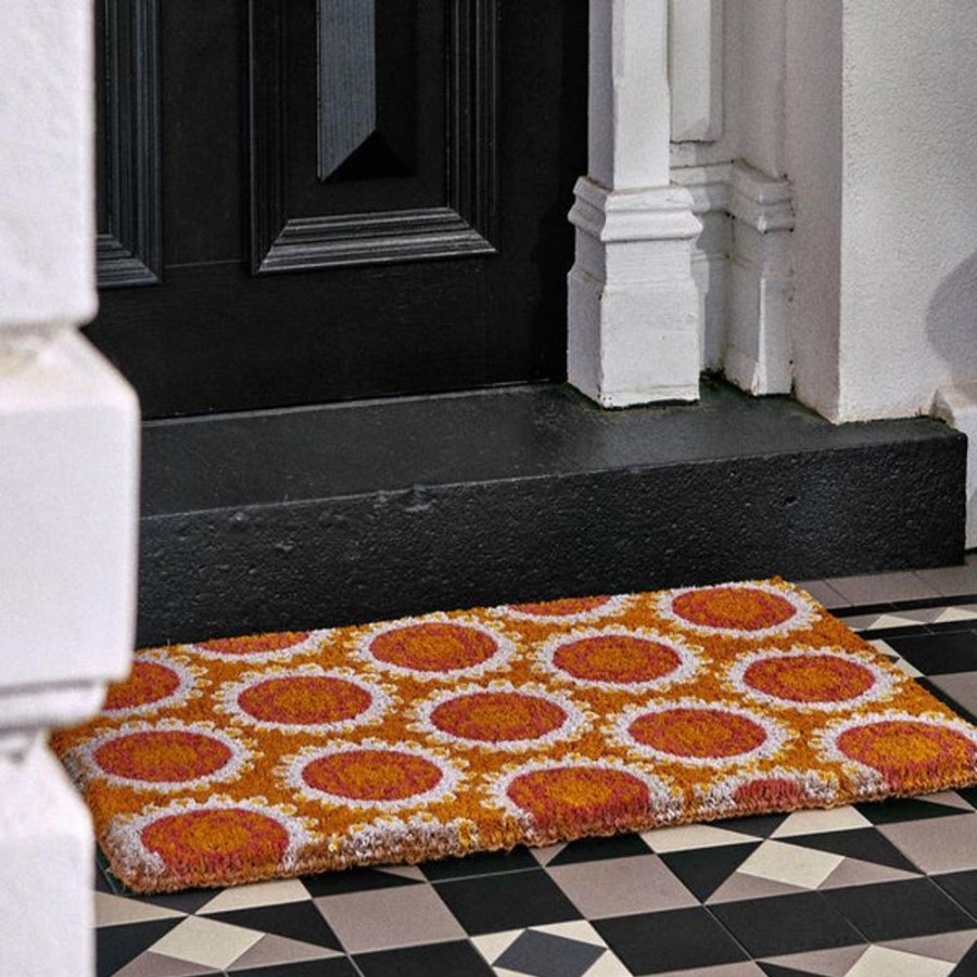 Home Decor Bonnie and Neil | Bonnie And Neil - Cosmos Yellow Pink Door Mat - In Store Pick-Up Only