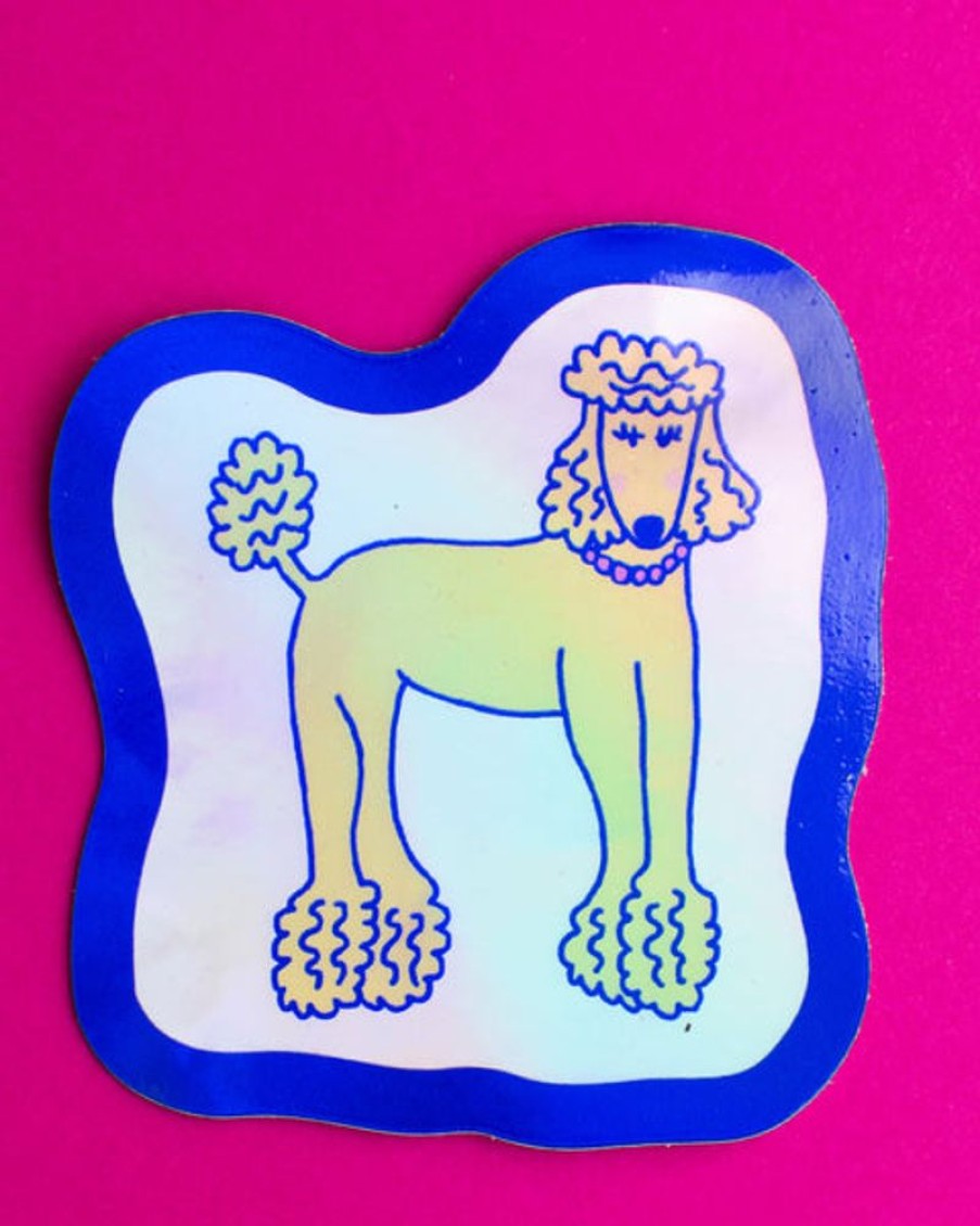 Stickers And Stationery Pinky's | Emily Green - Holographic Poodle Sticker