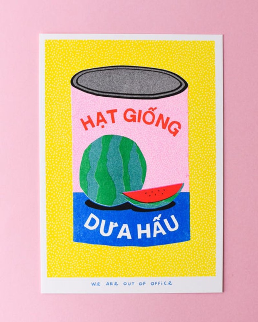 Home Decor we are out of office | We Are Out Of Office - Colourful Can Full Of Watermelon Seeds