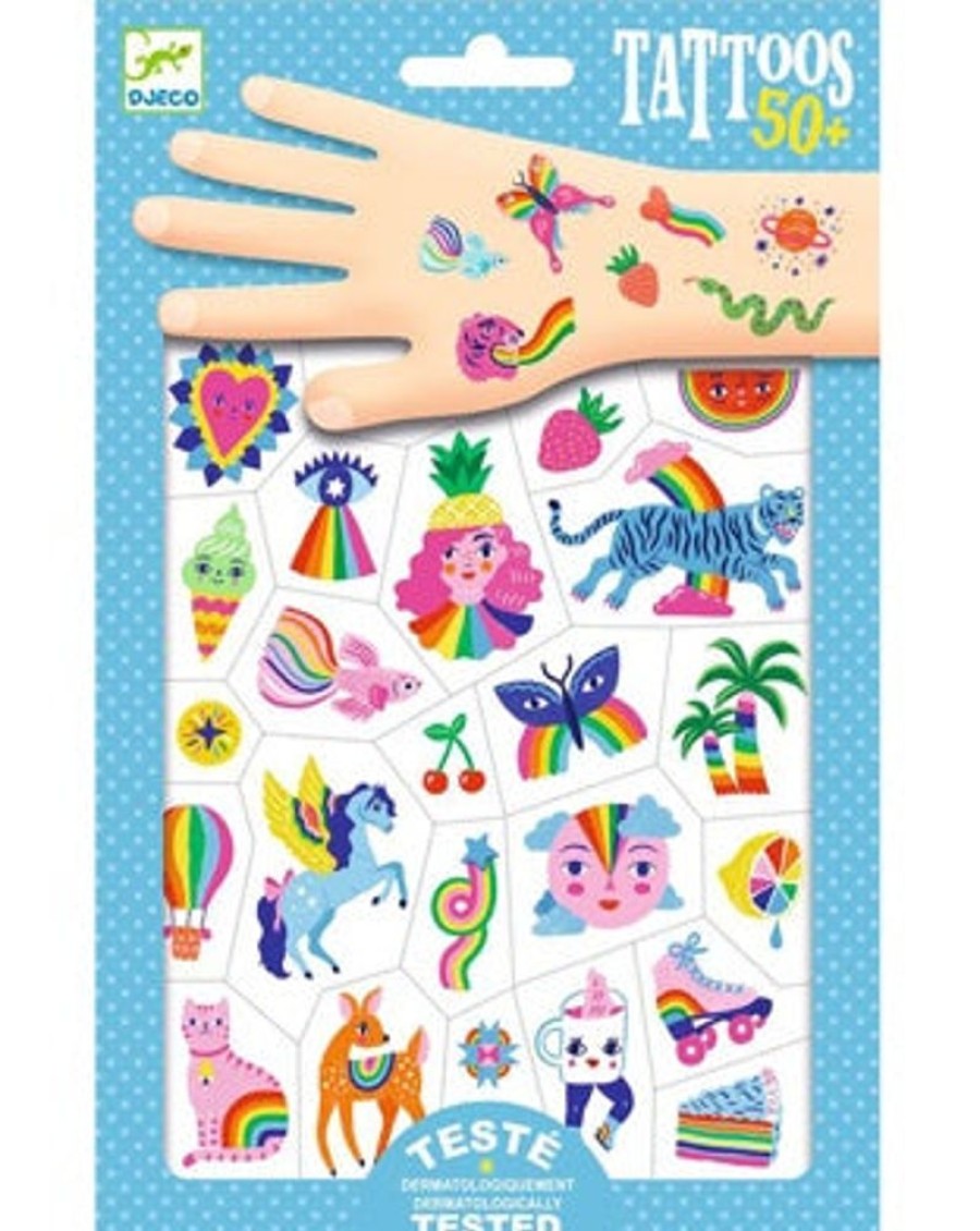 Kids & Babies Djeco | Djeco - Rainbow Temporary Tattoos