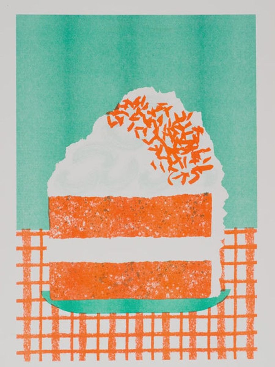 Kids & Babies Alice Oehr | Alice Oehr - Carrot Cake Slice Riso Print - A3