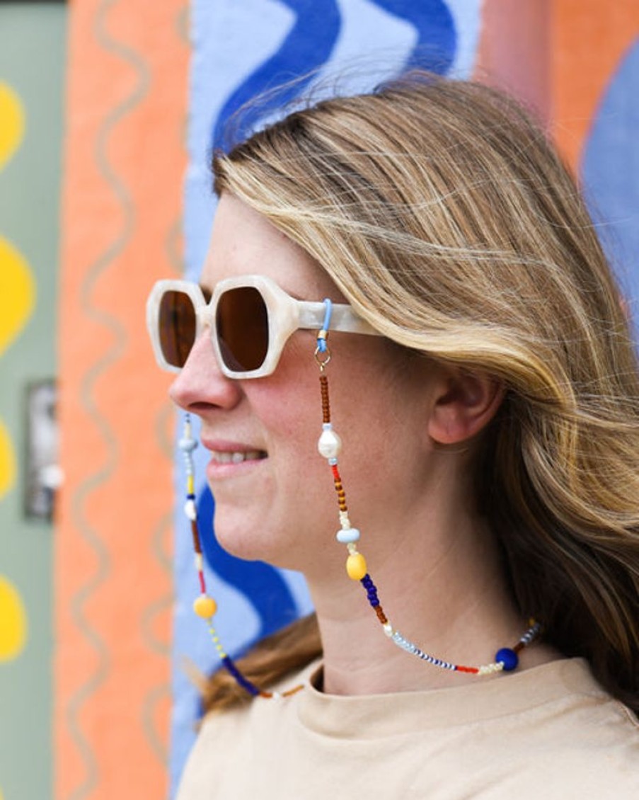 Accessories & Clothing Emily Green | Emily Green - Splits Primary Beaded Pearl Eyewear Chain