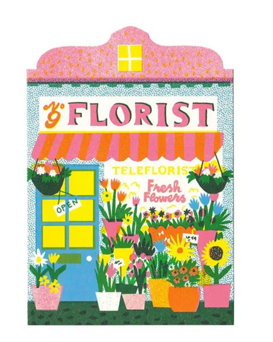 Cards The Printed Peanut | The Printed Peanut - Florist Shop Die Cut Card