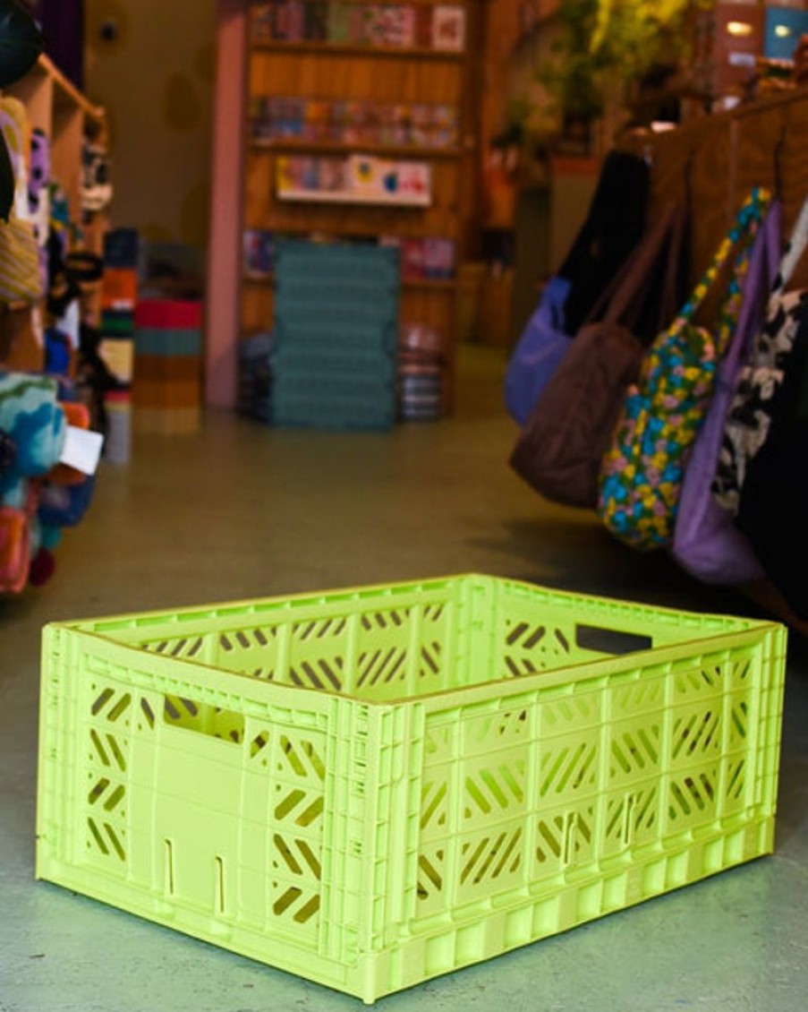 Kids & Babies NOAM | Ay-Kasa Foldable Crates - Maxi - Lime Green *Pick Up Only*