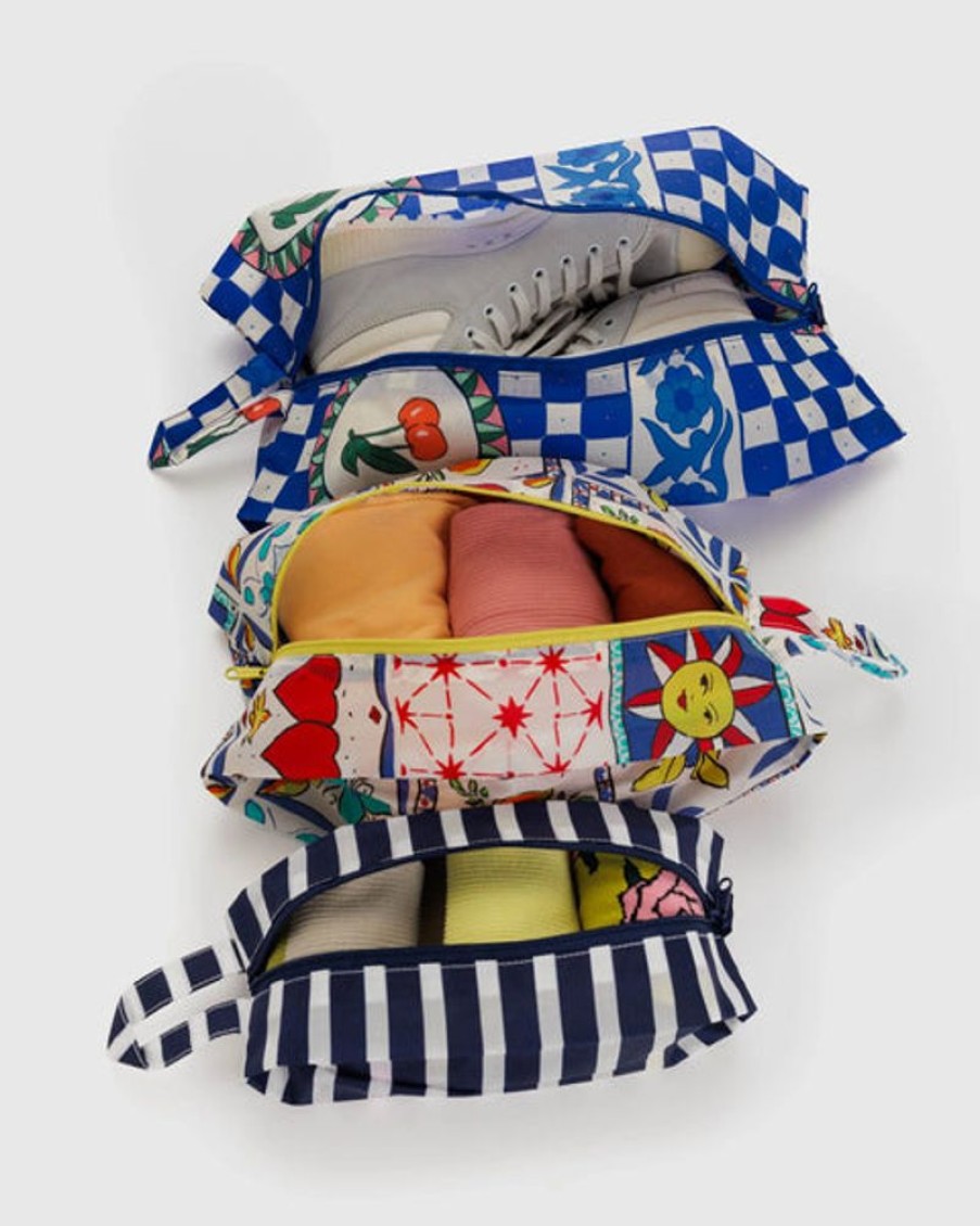 Accessories & Clothing Baggu | Baggu - 3D Zip Set - Vacation Tiles