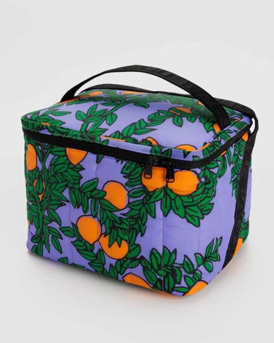 Accessories & Clothing Baggu | Baggu - Puffy Cooler Bag - Orange Tree Periwinkle