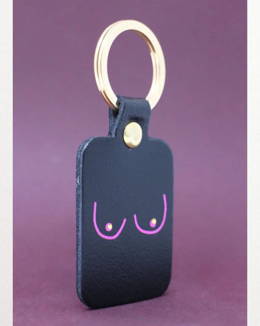 Accessories & Clothing Ark | Ark - Boob Key Fob - Black