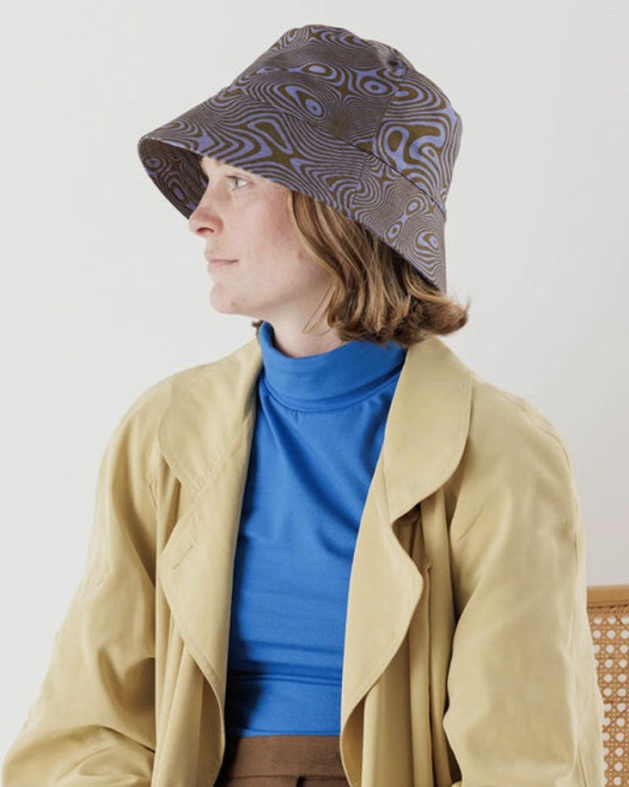 Accessories & Clothing Baggu | Baggu - Bucket Hat - Trippy Swirl Seaweed