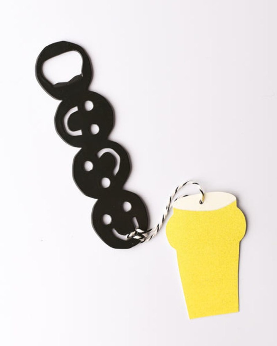 Tableware we are out of office | We Are Out Of Office - Very Happy Bottle Opener - Charcoal