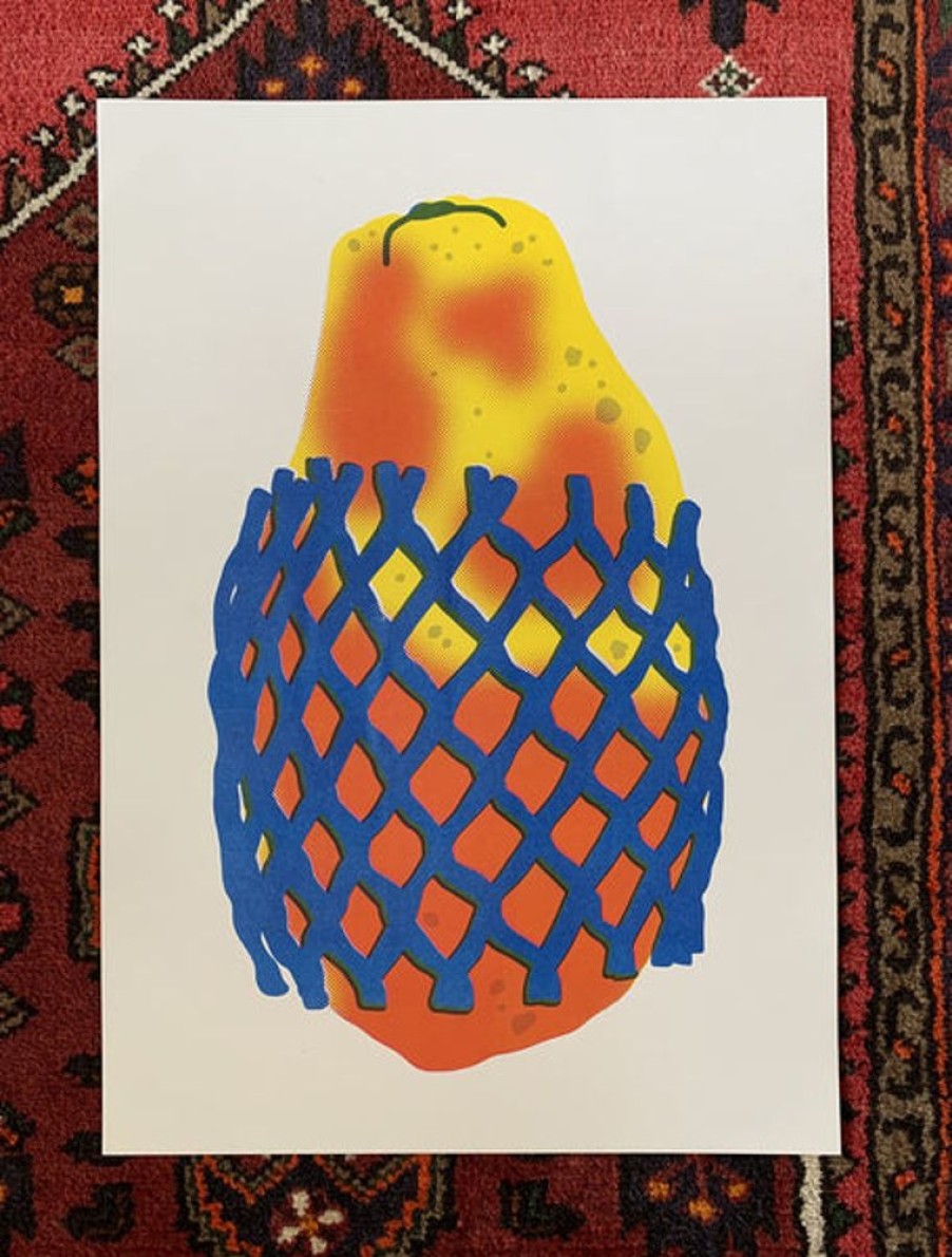 Home Decor Alice Oehr | Alice Oehr - Wrapped Papaya Riso Print - A2