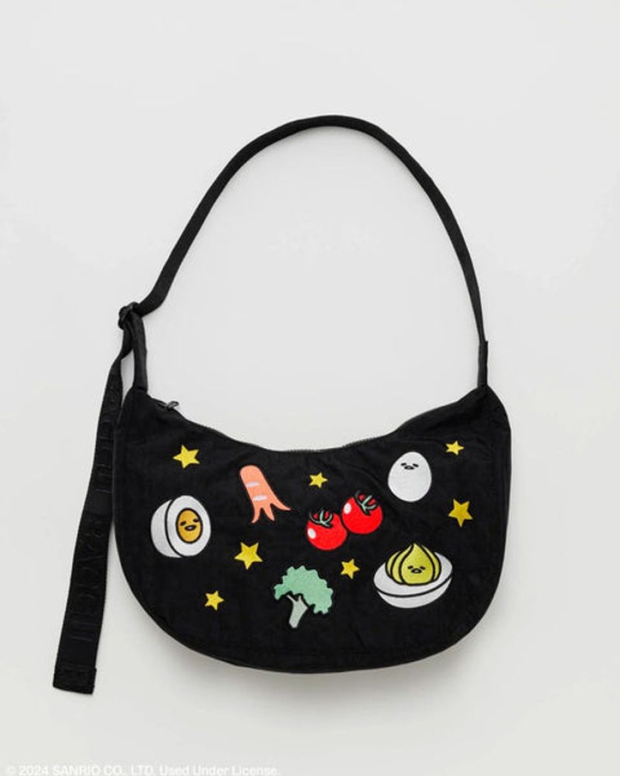 Accessories & Clothing Baggu | Baggu - Medium Nylon Crescent Bag - Embroidered Gudetama