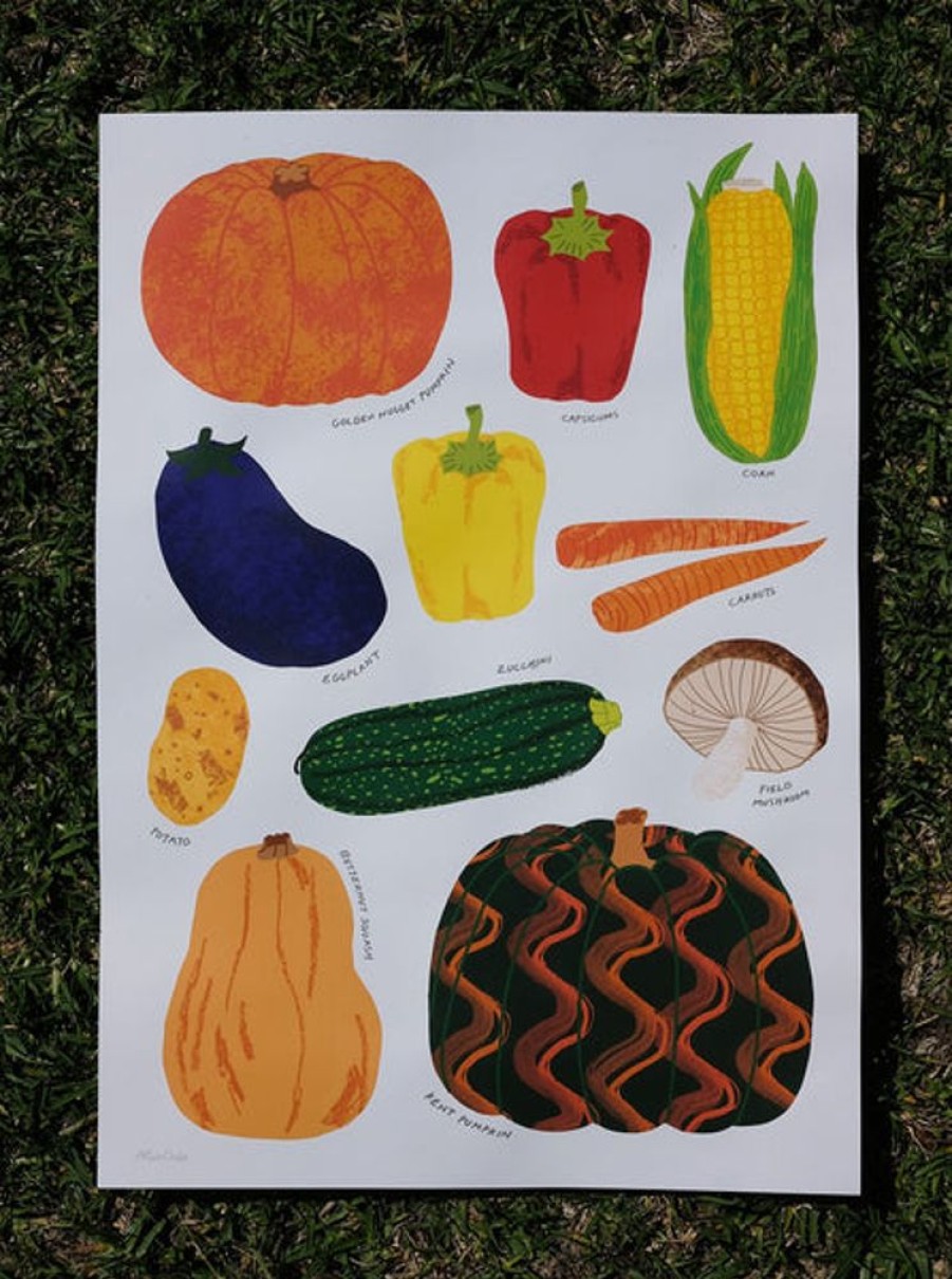 Home Decor Alice Oehr | Alice Oehr - Market Poster - Veggies - A2