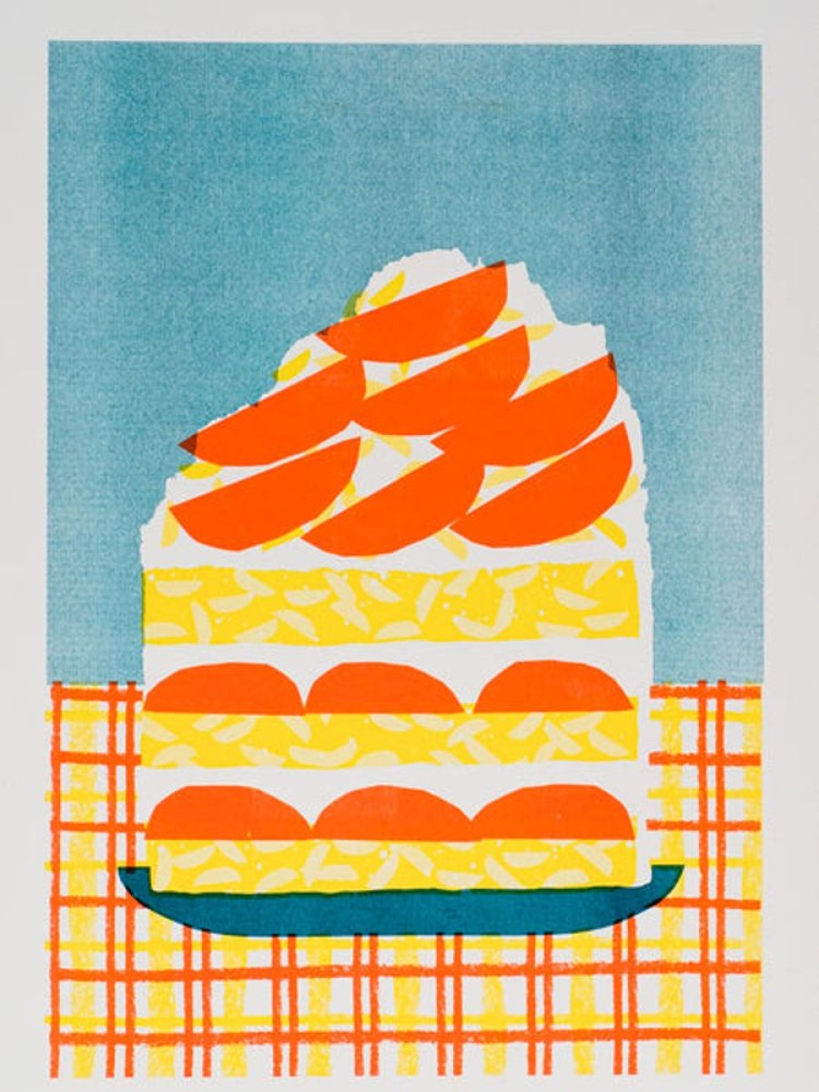 Kids & Babies Alice Oehr | Alice Oehr - Peaches & Cream Slice Riso Print - A3