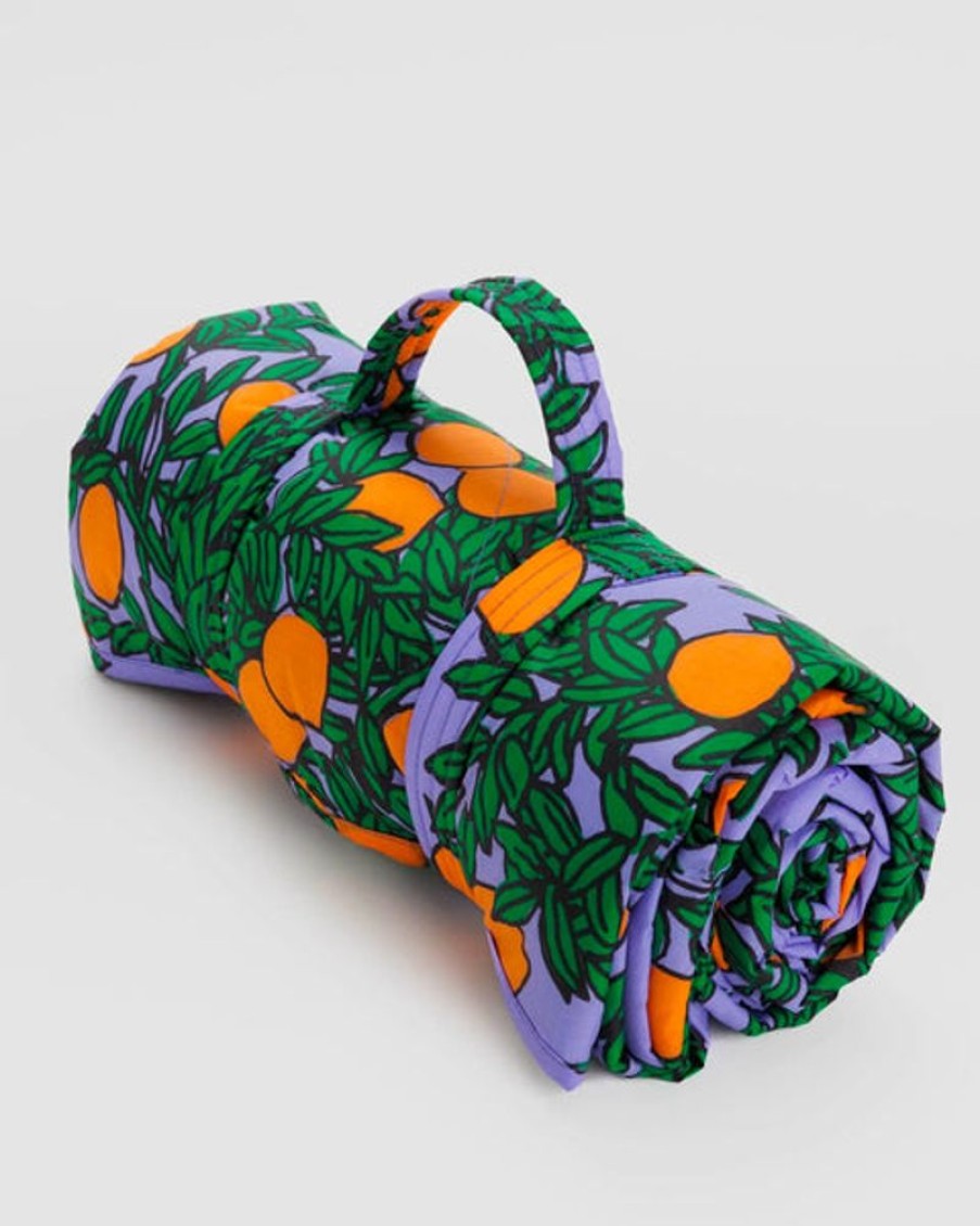 Tableware Baggu | Baggu - Puffy Picnic Blanket - Orange Tree Periwinkle