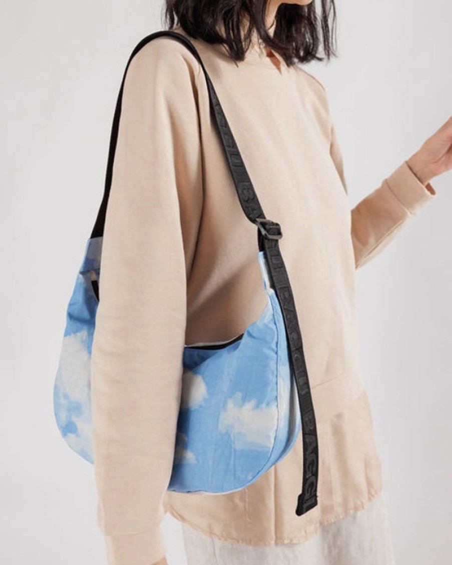 Accessories & Clothing Baggu | Baggu - Medium Nylon Crescent Bag - Clouds