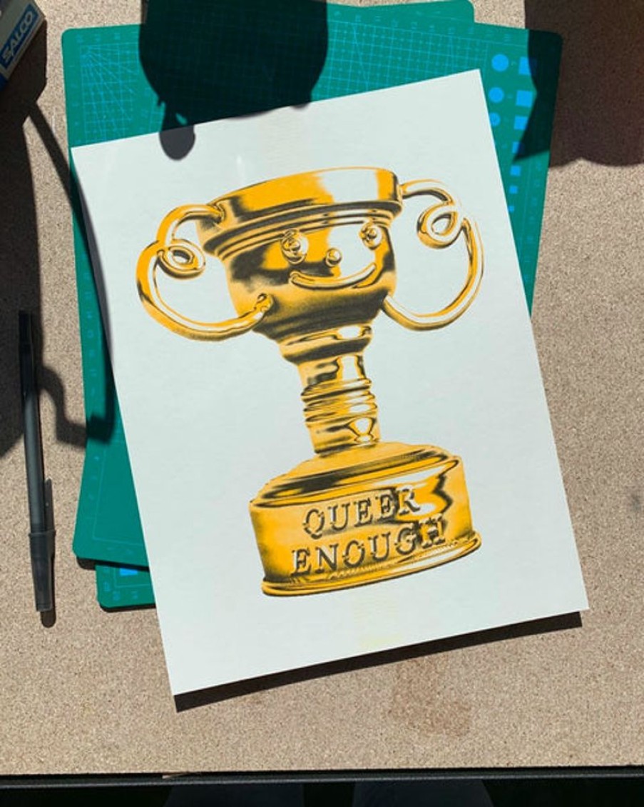 Home Decor Alex Luciano | Alex Luciano - Queer Enough Trophy - Risograph Print