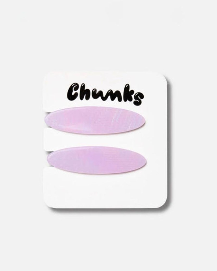 Accessories & Clothing Chunks | Chunks - Oval Allie Clips In Double Shimmer