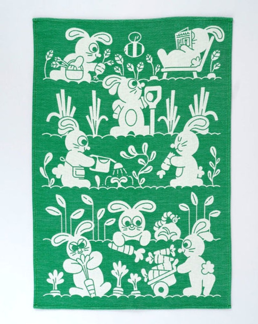 Tableware Wrap | Wrap - Tea Towel - Garden Rabbits